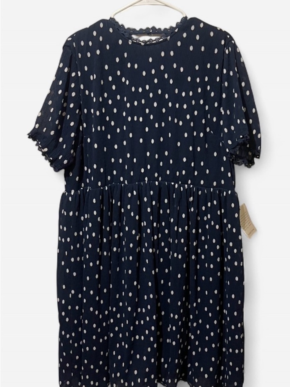 Nordstrom Navy and White Polka Dot Dress
